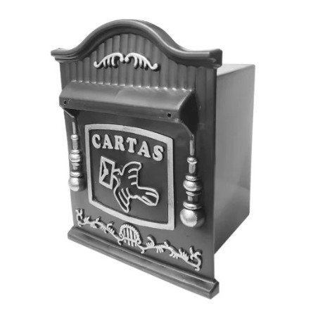 CAIXA CORREIO COLONIAL PLASTICA PRETA